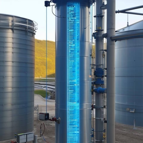 silo level measuring with IoT sensor